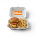 Hamburguesa de Pollo con Papas Fritas