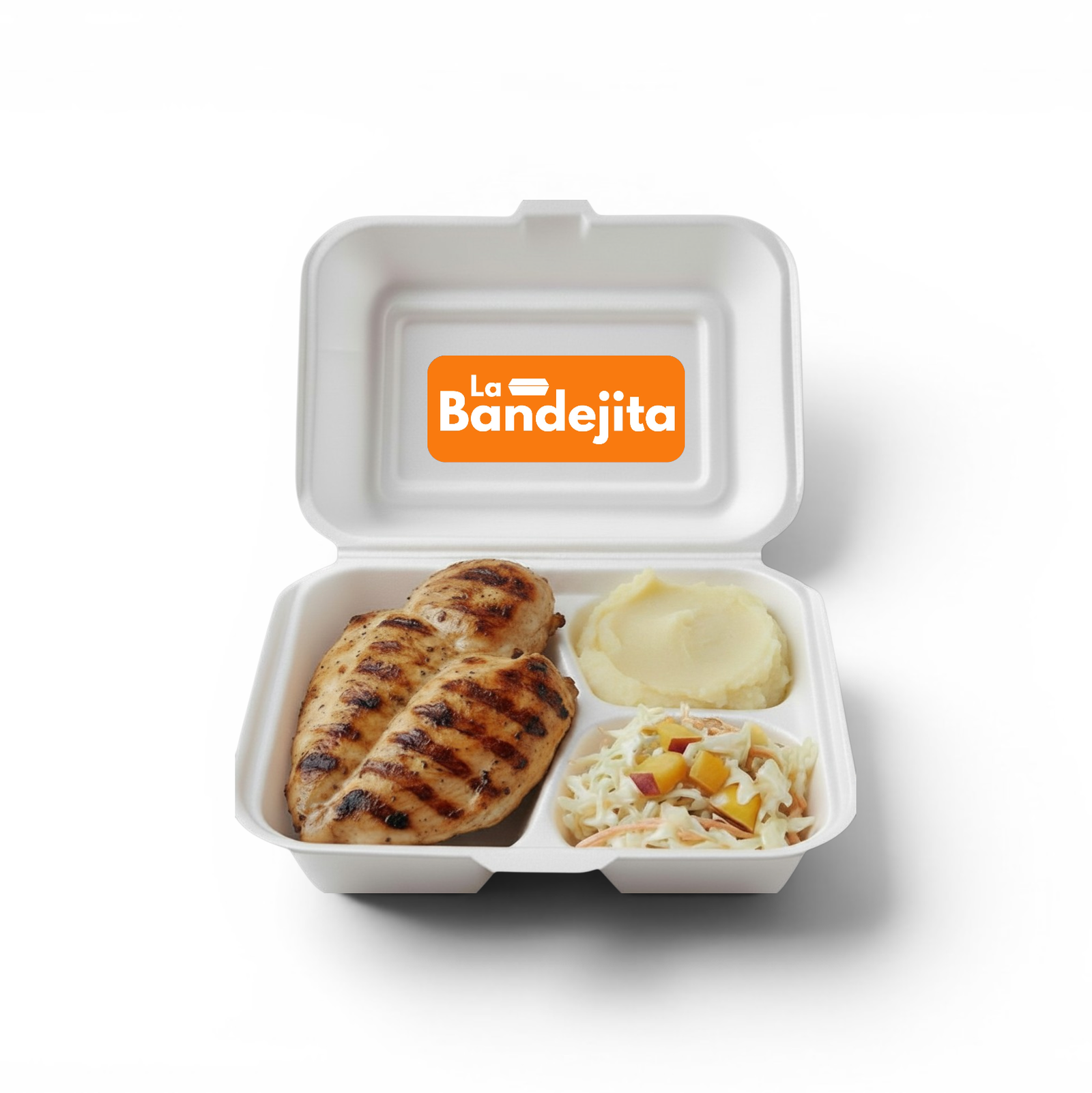 Pollo a la Plancha con Puré - La Bandejita Pollo a la Plancha con Puré y Ensalada Rallada - Imagen 1